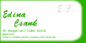 edina csank business card